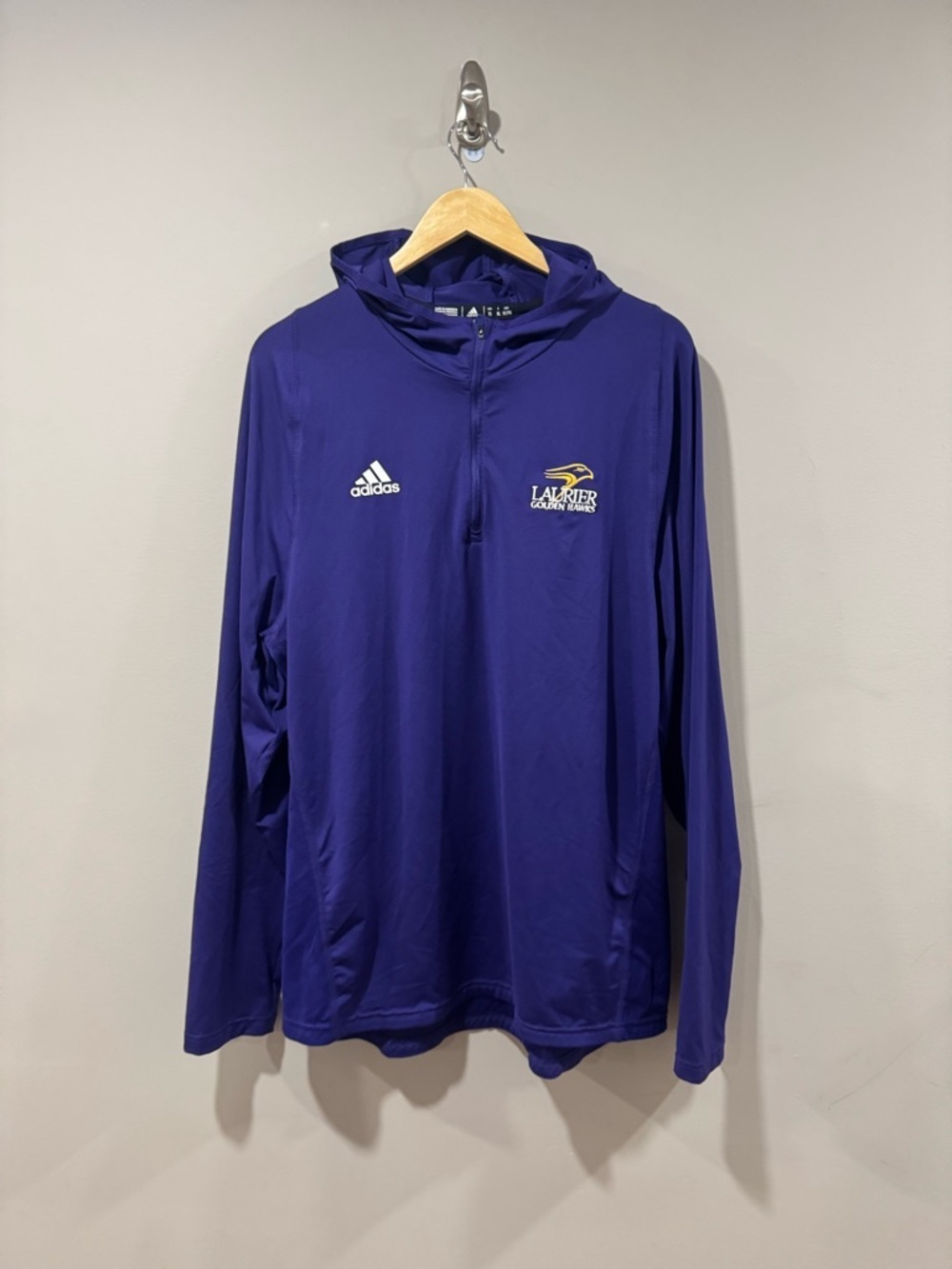 Adidas Laurier Golden Hawks Performance Quarter-Zip Performance Shirt